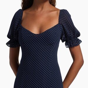 Reformation Gloria Polka Dot Midi-Dress